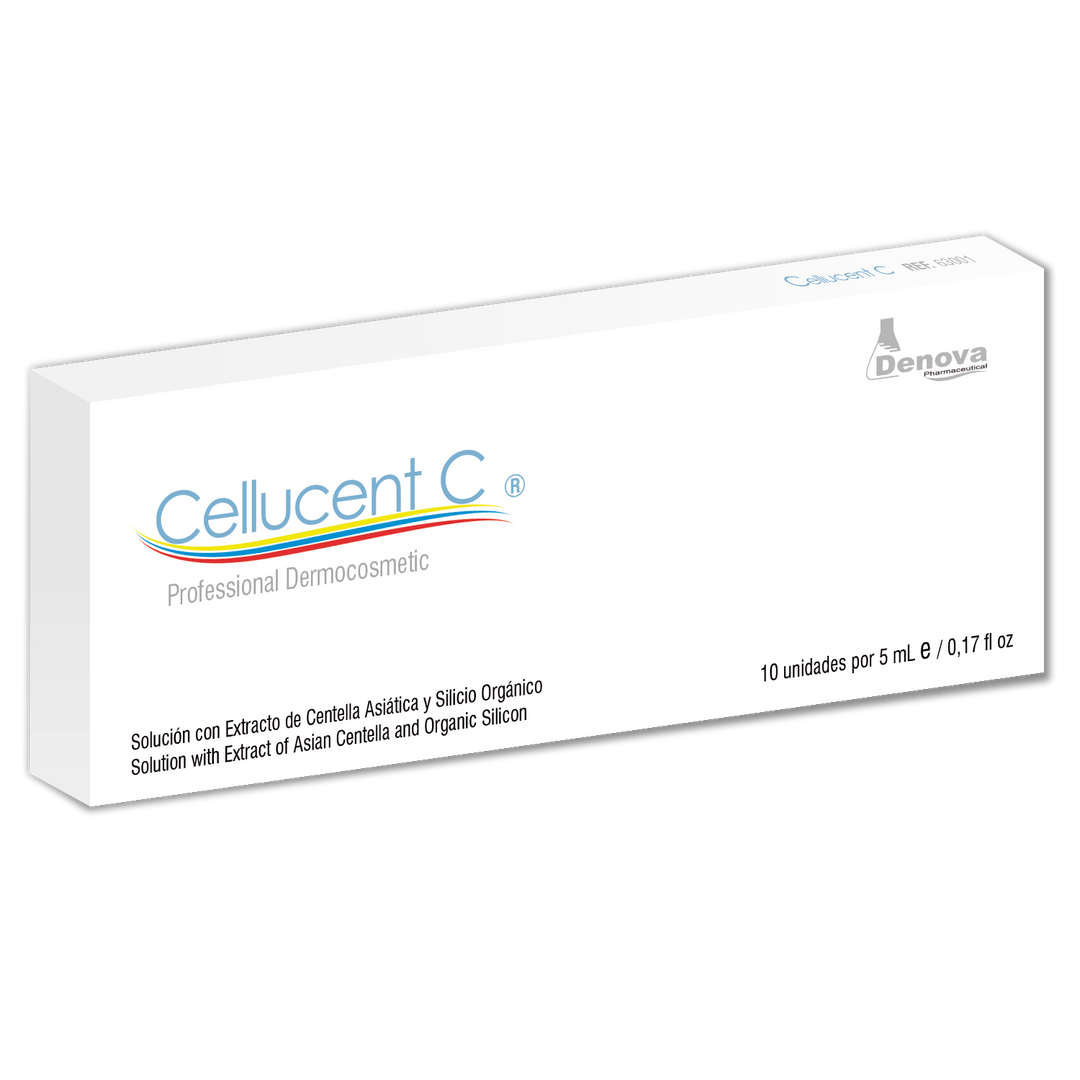 CELLUCENT C By Denova - Anticelulítico - Vitamina C, Silicio Orgánico, Centella Asiática - 10Amp x 5ml