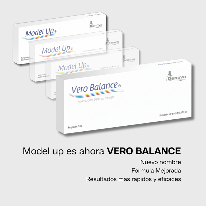 Vero Balance (antes MODEL UP) By Denova - Solución Reafirmante - Producción de Colágeno -10Amp x 5ml