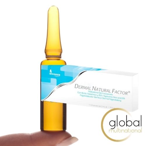 Ampolla del tratamiento hidratante facial para el cuidado de la piel de la cara.