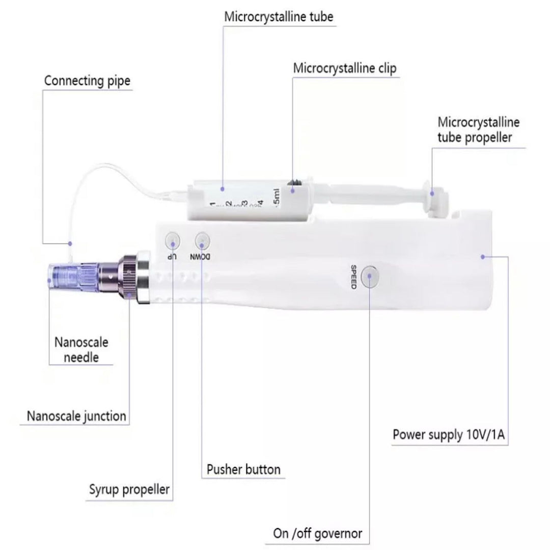 Microneedle Pen Plus Electric Wireless Professional Antiaging Facial Skincare Mesoterapia