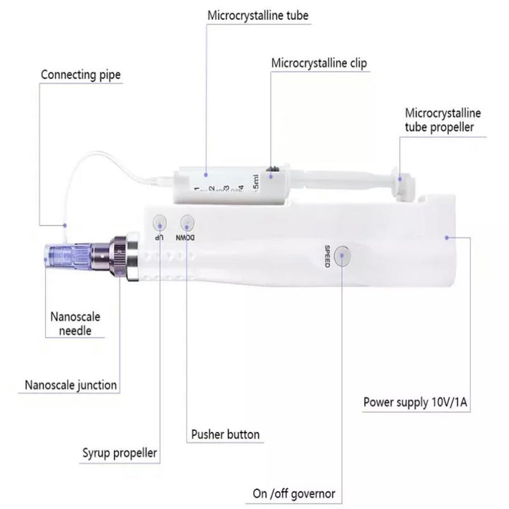 Microneedle Pen Plus Electric Wireless Professional Antiaging Facial Skincare Mesoterapia
