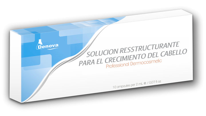 Solución Reestructurante para el Crecimiento del Cabello By Denova - 10 Amp x 2ml