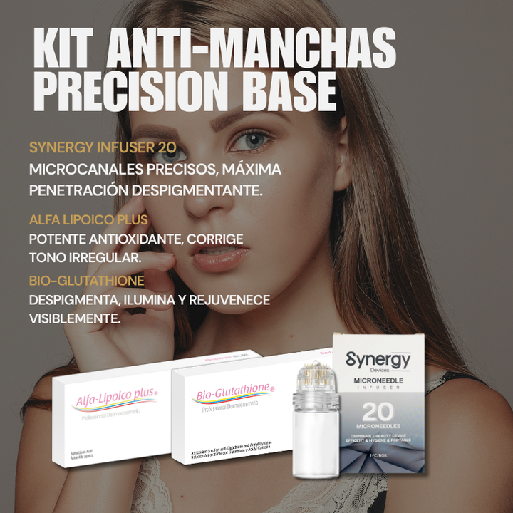 Kit Anti Manchas Precision Base - Incluye infuser - Bio-Glutathione - Alpha Lipoico