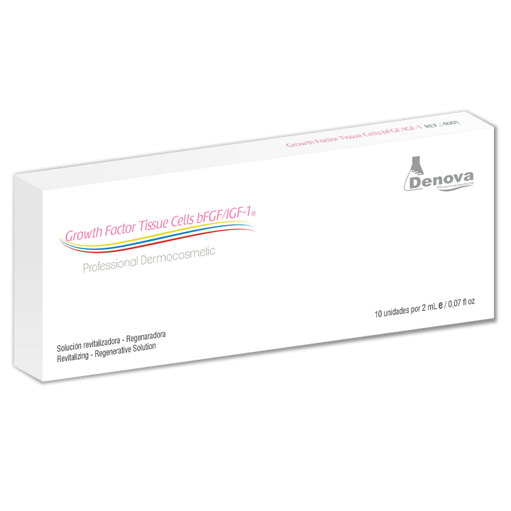 Growth Factor Tissue Cells By Denova - Serum Antiarrugas - Factor de Crecimiento - 10Amp x 2ml