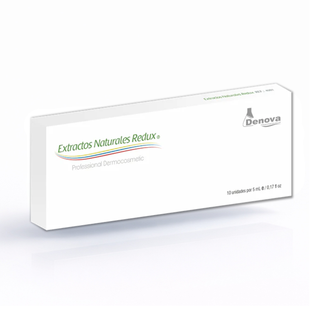 Extractos Naturales Redux By Denova. Ampollas Quema Grasa Corporal - Anticelulitis - 10Amp x 5 ml