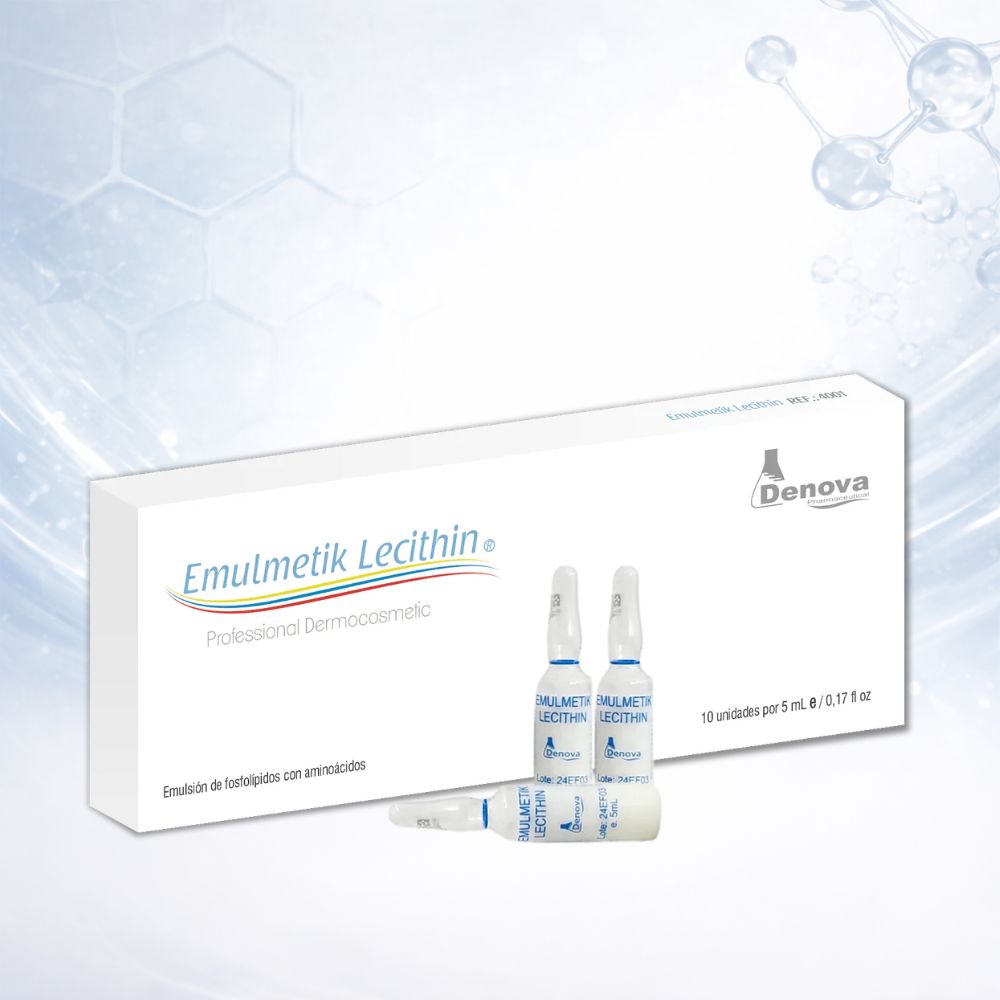 (EMULMETIK) Modelmetik Lecithin By Denova - Moldeamiento corporal y Tratamiento reductor de grasa - 10Amp x 5ml