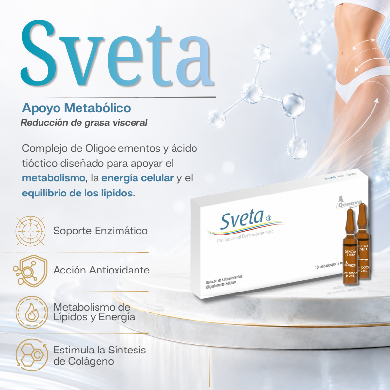 SVETA antes Oligoreduction - Complejo Regulador de Peso de Oligoelementos y Ácido Tióctico - 10Amp x 2ml