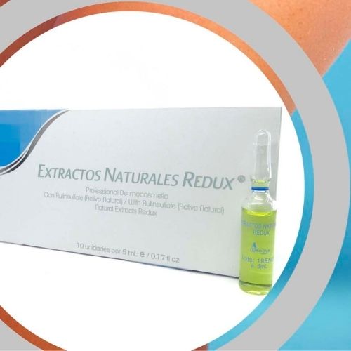 Extractos Naturales Redux By Denova. Ampollas Quema Grasa Corporal - Anti Celulitis -10 x 5 ml